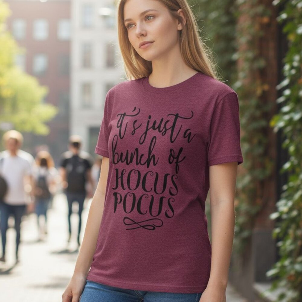 Halloween Hocus Pocus Movie Short Sleeve Heathered Graphic Tee